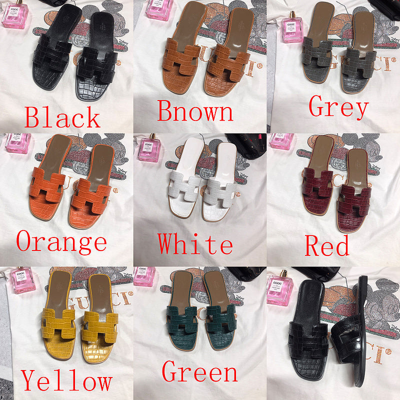 OHS02 Couples slipper Leather Shoes 35-42 with box