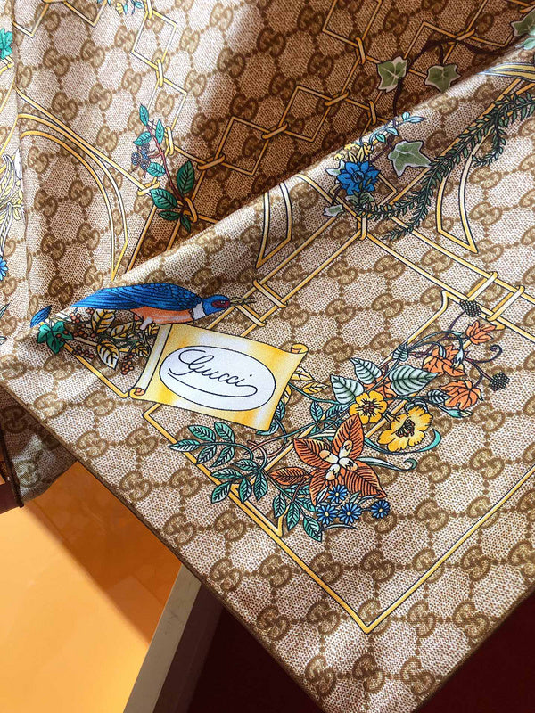XGC14 Silk satin 90-90CM Scarf